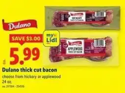 Lidl Dulano thick cut bacon offer