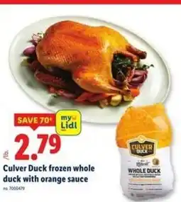 Lidl Culver Duck frozen whole duck with orange sauce offer