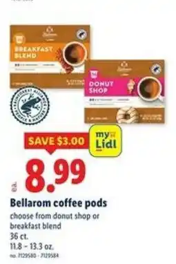 Lidl Bellarom coffee pods choose from donut shop offer