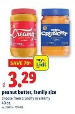 Lidl peanut butter, family size offer