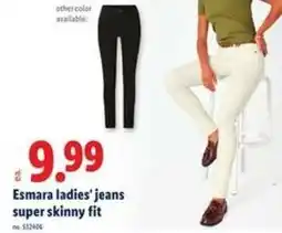Lidl Esmara ladies' jeans super skinny fit offer