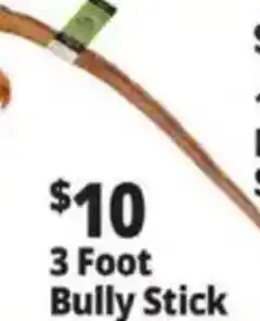 Ocean State Job Lot 3 Foot Bully Stick offer