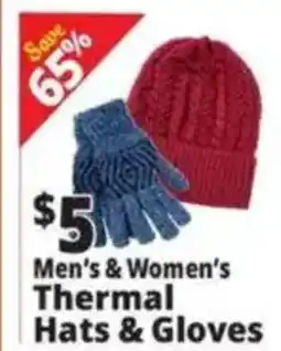 Ocean State Job Lot Men's & Women's Thermal Hats & Gloves offer
