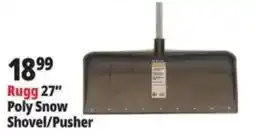 Ocean State Job Lot Rugg 27" poly snow shovel/pusher offer