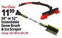 Ocean State Job Lot 50" or 52" Extendable Snow Brush & Ice Scraper offer