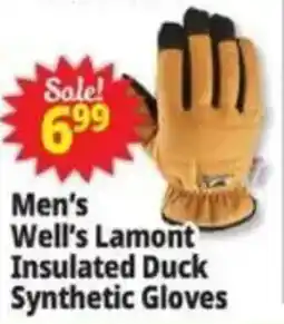 Ocean State Job Lot Men's Well's Lamont Insulated Duck Synthetic Gloves offer