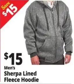 Ocean State Job Lot Men's Sherpa Lined Fleece Hoodie offer