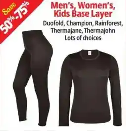 Ocean State Job Lot Men's, Women's, Kids Base Layer offer