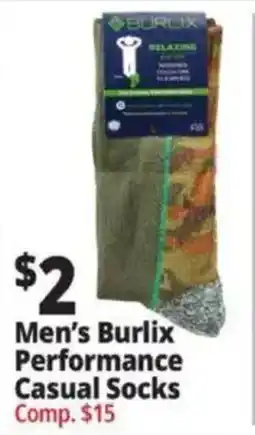 Ocean State Job Lot Men's Burlix Performance Casual Socks offer