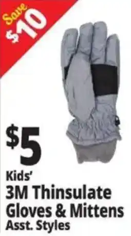 Ocean State Job Lot Kids' 3M Thinsulate Gloves & Mittens Asst. Styles offer