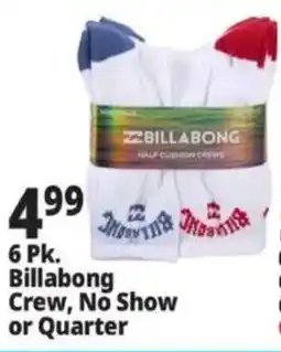 Ocean State Job Lot Billabong Crew, No Show or Quarter offer