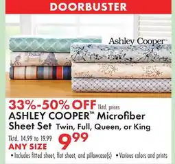 Boscov's ASHLEY COOPER Microfiber Sheet Set offer