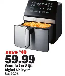 Meijer Gourmia 7 or 8 Qt. Digital Air Fryer offer