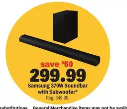 Meijer Samsung 370W Soundbar with Subwoofer offer