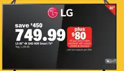 Meijer LG 86 4K UHD HDR Smart TV offer