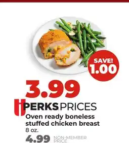 Hy-Vee Oven ready boneless stuffed chicken breast offer