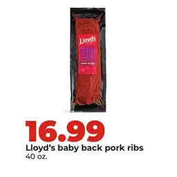 Hy-Vee Lloyd's baby back pork ribs offer