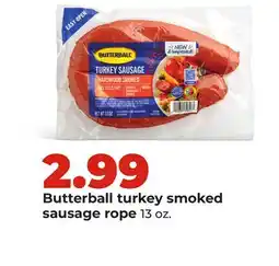 Hy-Vee Butterball turkey smoked sausage rope offer