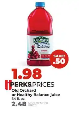 Hy-Vee Old Orchard or Healthy Balance juice offer