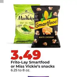 Hy-Vee Frito-Lay Smartfood or Miss Vickie's snacks offer