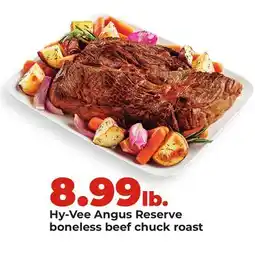 Hy-Vee Hy-Vee Angus Reserve boneless beef chuck roast offer