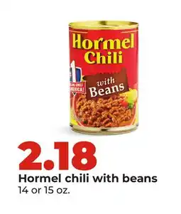 Hy-Vee Hormel chili with beans offer