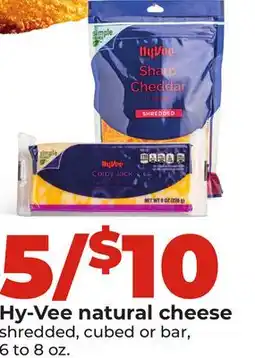 Hy-Vee Hy-Vee natural cheese offer
