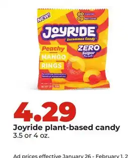 Hy-Vee Joyride plant-based candy offer