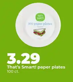 Hy-Vee That's Smart! paper plates offer