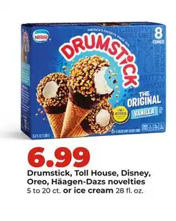 Hy-Vee Drumstick, Toll House, Disney, Oreo, Häagen-Dazs novelties 5 to 20 ct. or ice cream 28 fl. oz offer