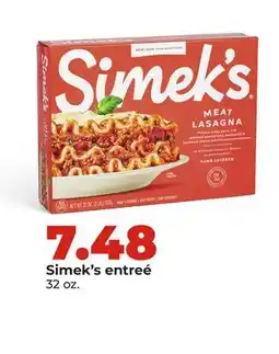 Hy-Vee Simek's entreé offer