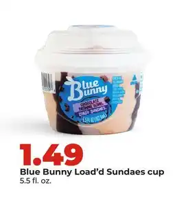 Hy-Vee Blue Bunny Load'd Sundaes cup offer