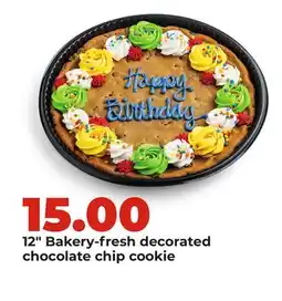 Hy-Vee 12 Bakery-fresh decorated chocolate chip cookie offer