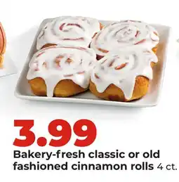 Hy-Vee Bakery-fresh classic or old fashioned cinnamon rolls offer