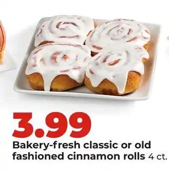 Hy-Vee Bakery-fresh classic or old fashioned cinnamon rolls offer
