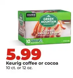 Hy-Vee Keurig coffee or cocoa offer