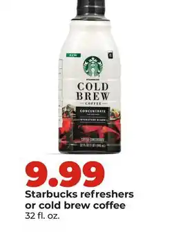 Hy-Vee Starbucks refreshers or cold brew coffee offer