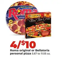 Hy-Vee Roma original or Bellatoria personal pizza offer