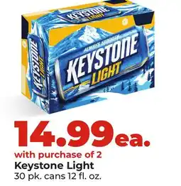 Hy-Vee Keystone Light offer