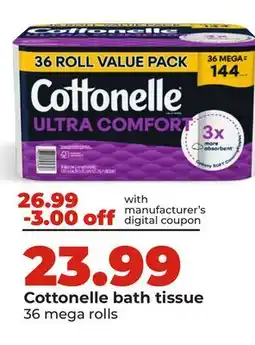 Hy-Vee Cottonelle bath tissue offer