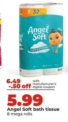 Hy-Vee Angel Soft bath tissue offer
