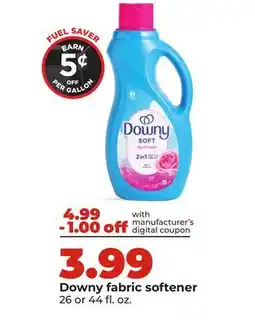 Hy-Vee Downy fabric softener offer