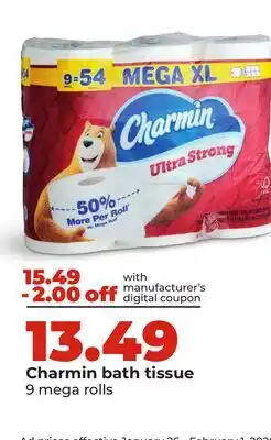 Hy-Vee Charmin bath tissue offer