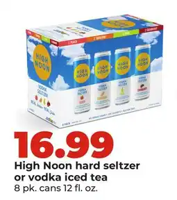 Hy-Vee High Noon hard seltzer or vodka iced tea offer