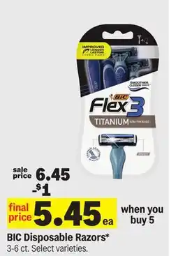 Meijer BIC Disposable Razors offer