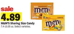 Meijer M&M'S Sharing Size Candy offer