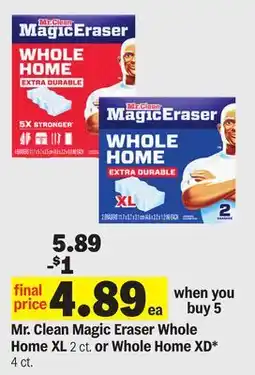 Meijer Mr. Clean Magic Eraser Whole Home XL 2 ct. or Whole Home XD* 4 ct offer