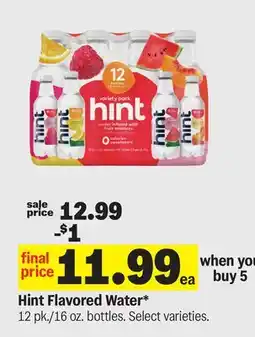Meijer Hint Flavored Water offer