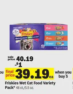 Meijer Friskies Wet Cat Food Variety Pack offer