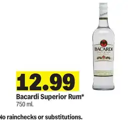 Meijer Bacardi Superior Rum offer